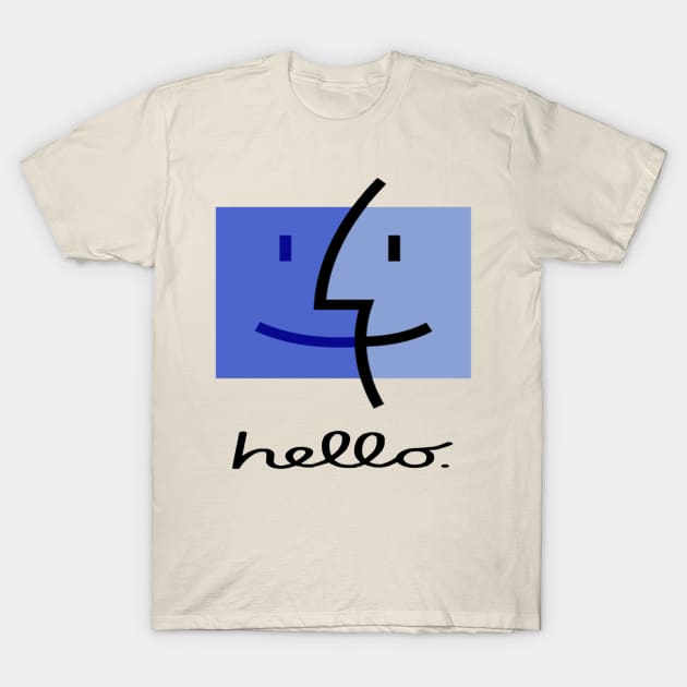 Macintosh Hello Shirt Mac Hello Shirt, Stickers, Etc T-Shirt by MrWatanabe